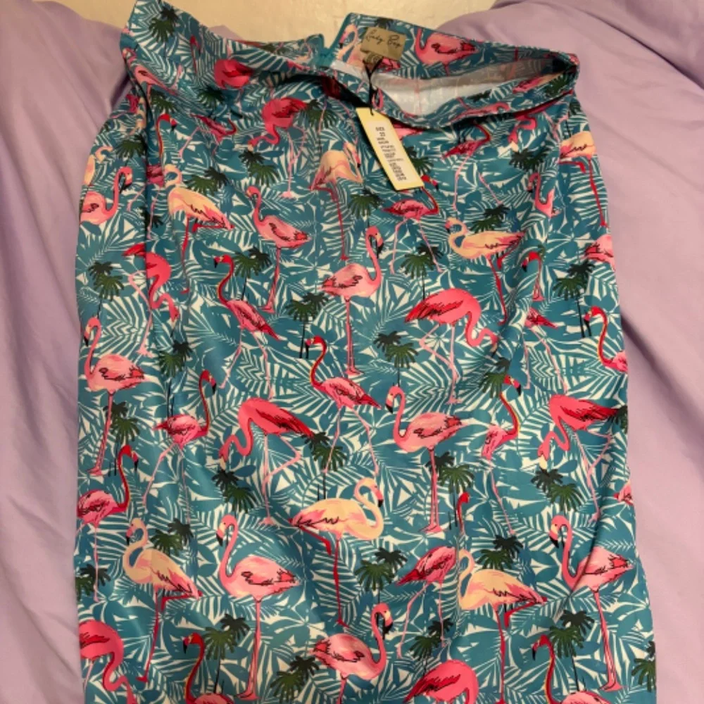 Lindy Bop Naomi Flamingo Skirt UK 22 - Picture 5 of 6